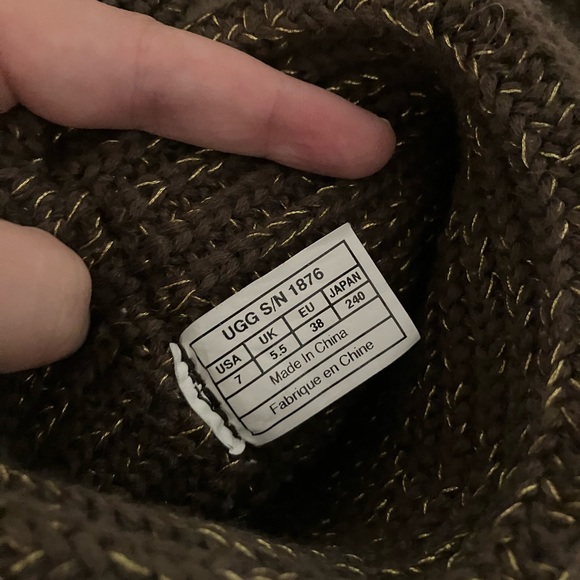 UGG Brown Sweater Boots, size 7 - Picture 7 of 8